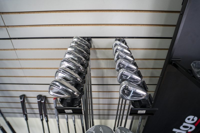 Iron sets on wall display